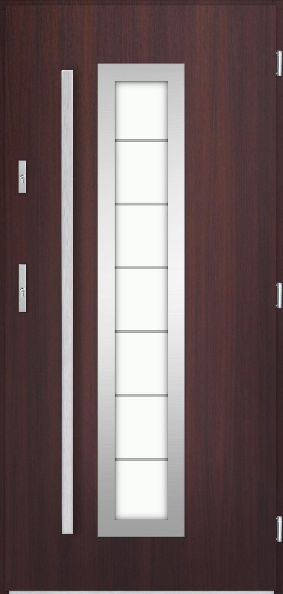 Venkovní vchodové dveøe Hevelio v odstínu mahagon