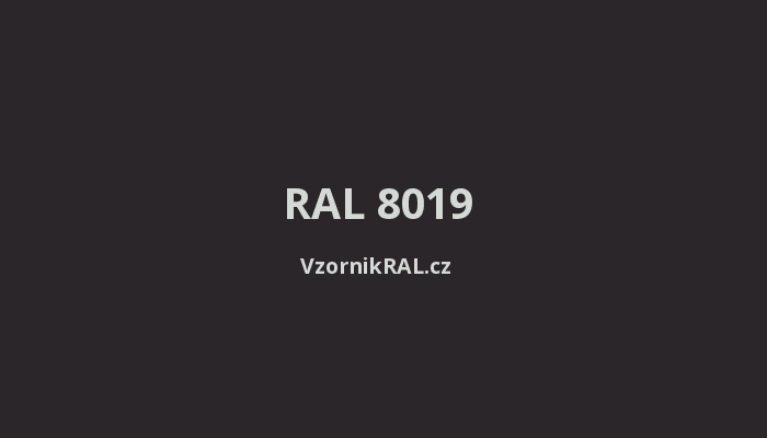 Secum odstín zárubně: Šedo-hnědá RAL 8019